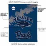 nevada wolf pack grunge texture blue blanket best selling