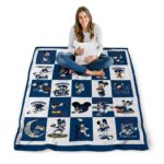nevada wolf pack mickey minnie blue white blanket high quality