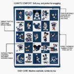nevada wolf pack mickey minnie blue white blanket new arrival