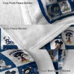 nevada wolf pack mickey minnie blue white blanket premium grade