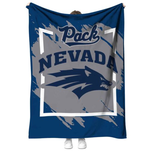 nevada wolf pack splatter effect blue blanket best selling