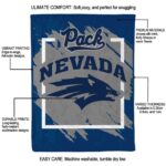 nevada wolf pack splatter effect blue blanket best selling