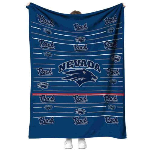 nevada wolf pack striped pattern blue blanket best selling