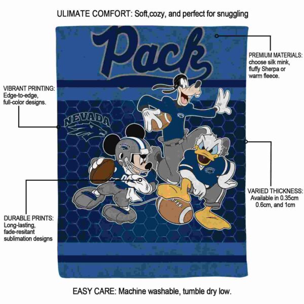 nevada wolf pack three musketeers blue blanket new arrival