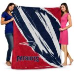 new england patriots brushstrokes blue white blanket fashion forward