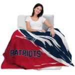 new england patriots brushstrokes blue white blanket latest model