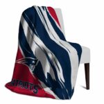 new england patriots brushstrokes blue white blanket top rated