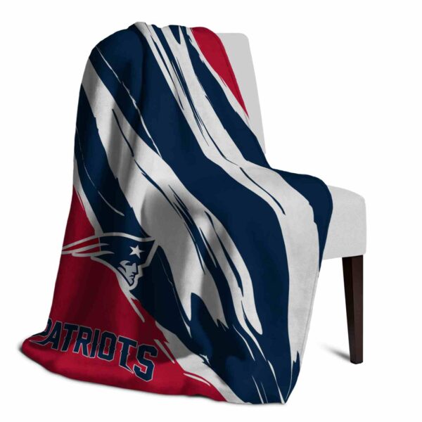 new england patriots brushstrokes blue white blanket top rated