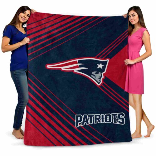 new england patriots diagonal stripes blue blanket fashion forward