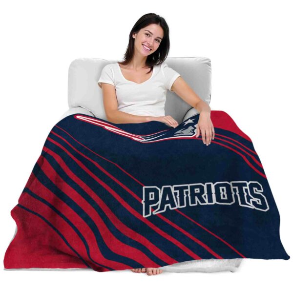 new england patriots diagonal stripes blue blanket latest model