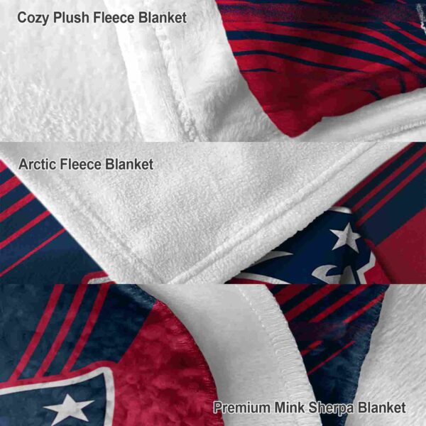 new england patriots diagonal stripes blue blanket premium grade