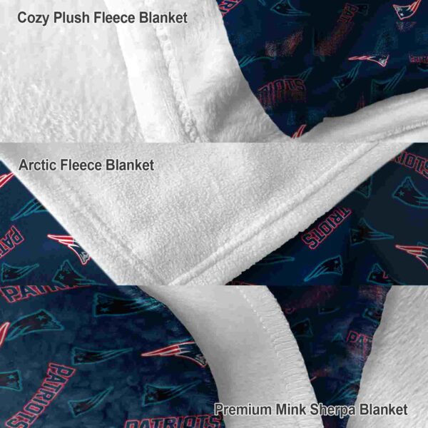 new england patriots diehard fans blue blanket premium grade