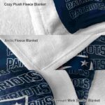 new england patriots fan pride blue blanket premium grade