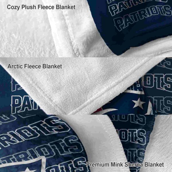 new england patriots fan pride blue blanket premium grade