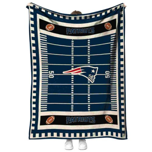 new england patriots football field blue blanket best selling