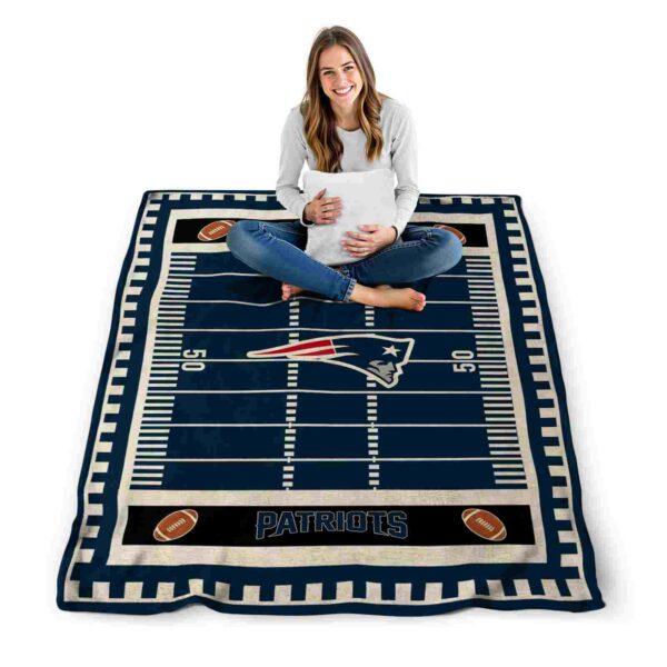 new england patriots football field blue blanket high quality
