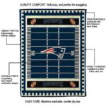 new england patriots football field blue blanket new arrival