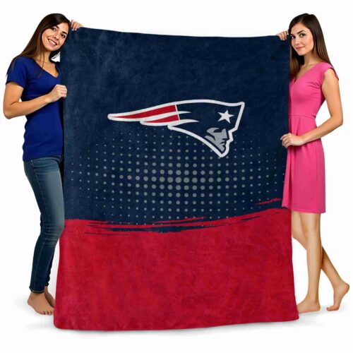 new england patriots gradient dots blue blanket fashion forward