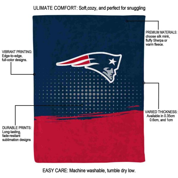 new england patriots gradient dots blue blanket new arrival