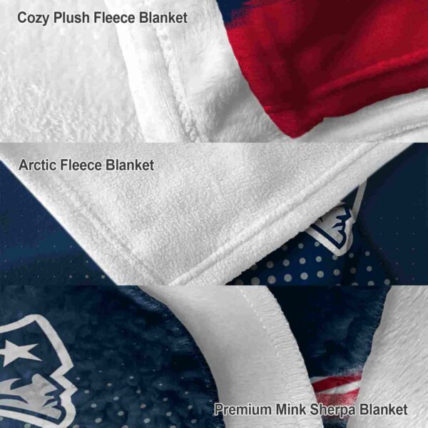 new england patriots gradient dots blue blanket premium grade