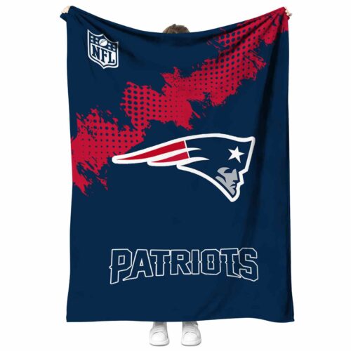 new england patriots grunge texture blue blanket best selling