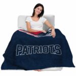 new england patriots grunge texture blue blanket latest model
