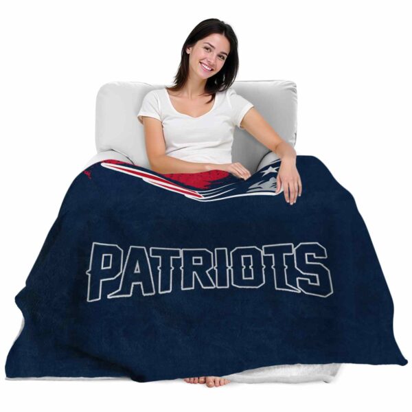 new england patriots grunge texture blue blanket latest model
