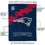 new england patriots grunge texture blue blanket new arrival