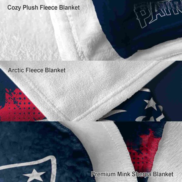 new england patriots grunge texture blue blanket premium grade