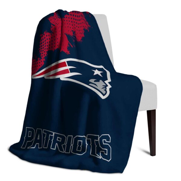 new england patriots grunge texture blue blanket top rated
