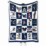 new england patriots mickey minnie blue white blanket best selling