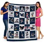 new england patriots mickey minnie blue white blanket fashion forward
