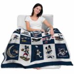 new england patriots mickey minnie blue white blanket latest model