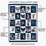 new england patriots mickey minnie blue white blanket new arrival