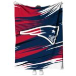 new england patriots paint streaks blue white blanket best selling