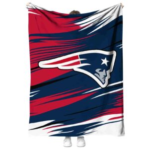 new england patriots paint streaks blue white blanket best selling