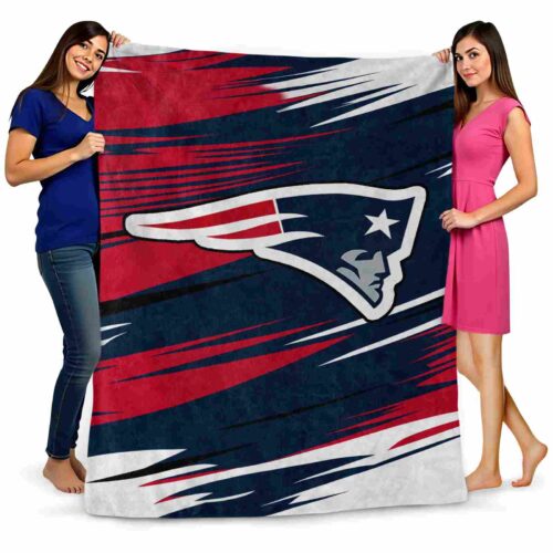 new england patriots paint streaks blue white blanket fashion forward