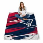new england patriots paint streaks blue white blanket high quality