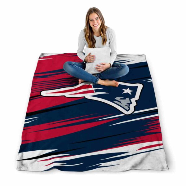 new england patriots paint streaks blue white blanket high quality