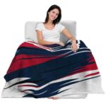 new england patriots paint streaks blue white blanket latest model