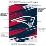 new england patriots paint streaks blue white blanket new arrival