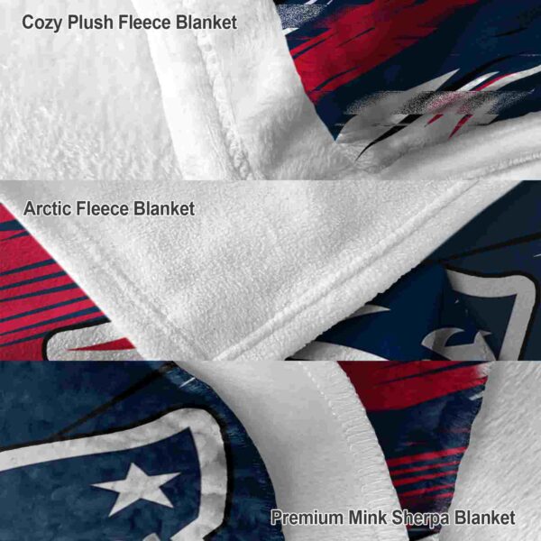new england patriots paint streaks blue white blanket premium grade