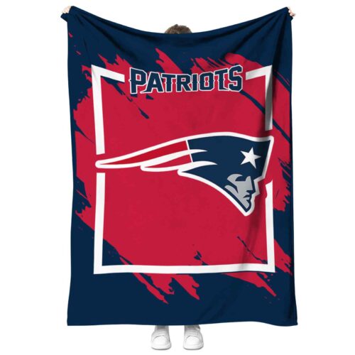 new england patriots splatter effect blue blanket best selling