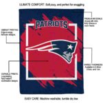 new england patriots splatter effect blue blanket new arrival