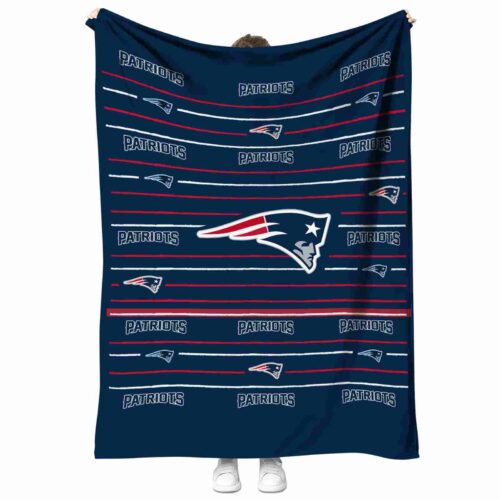 new england patriots striped pattern blue blanket best selling