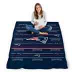 new england patriots striped pattern blue blanket high quality