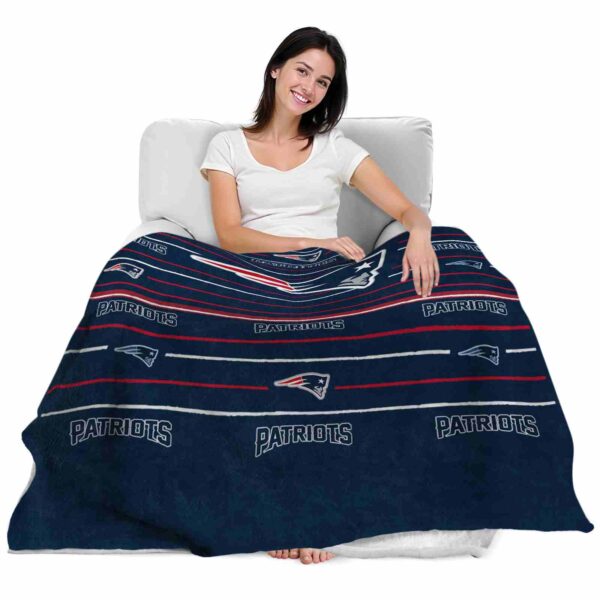 new england patriots striped pattern blue blanket latest model