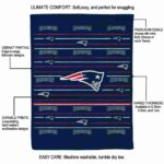 new england patriots striped pattern blue blanket new arrival