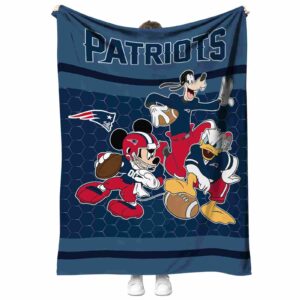 new england patriots three musketeers blue blanket best selling