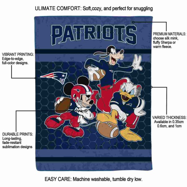 new england patriots three musketeers blue blanket new arrival